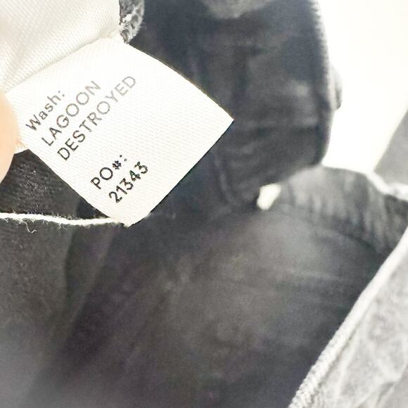 Reformation Cynthia High Rise Straight Jeans Charcoal Black Denim Jeans Size 28 - Picture 8 of 10